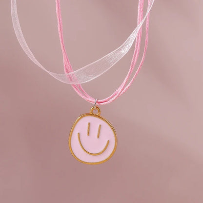 Cute Bohemia Smiley Face Necklaces