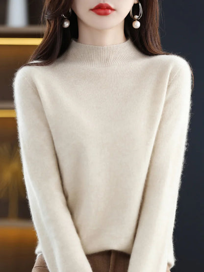 STL's Merino Wool Soft Mock Turtleneck Sweater