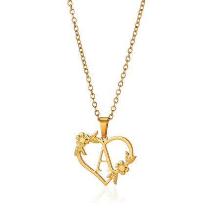 A-Z Initials Heart Pendant