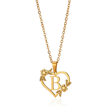 A-Z Initials Heart Pendant