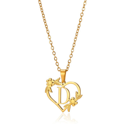 A-Z Initials Heart Pendant