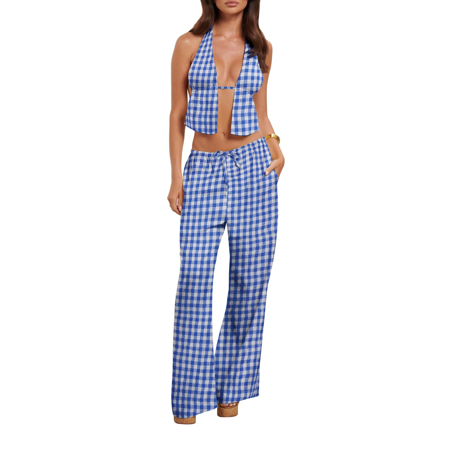 STL's Tank Tops + Wide-Leg Long Pants 2 Pieces Set