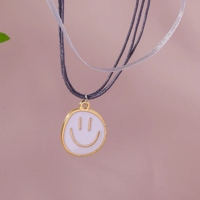 Cute Bohemia Smiley Face Necklaces