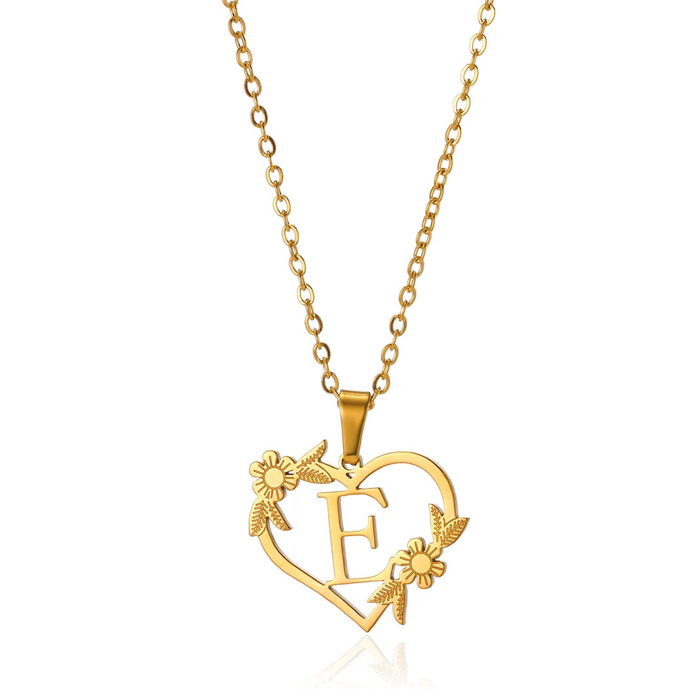 A-Z Initials Heart Pendant