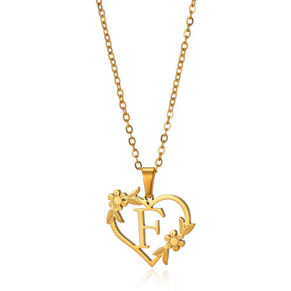 A-Z Initials Heart Pendant