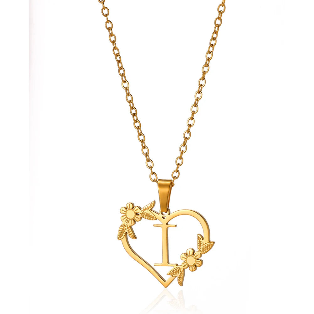 A-Z Initials Heart Pendant