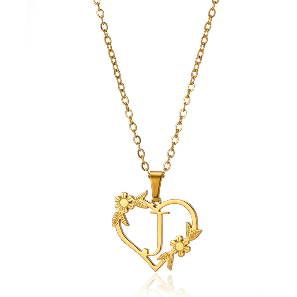 A-Z Initials Heart Pendant