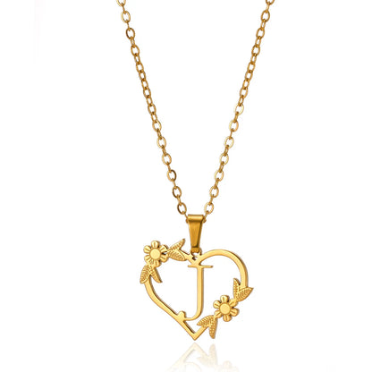 A-Z Initials Heart Pendant