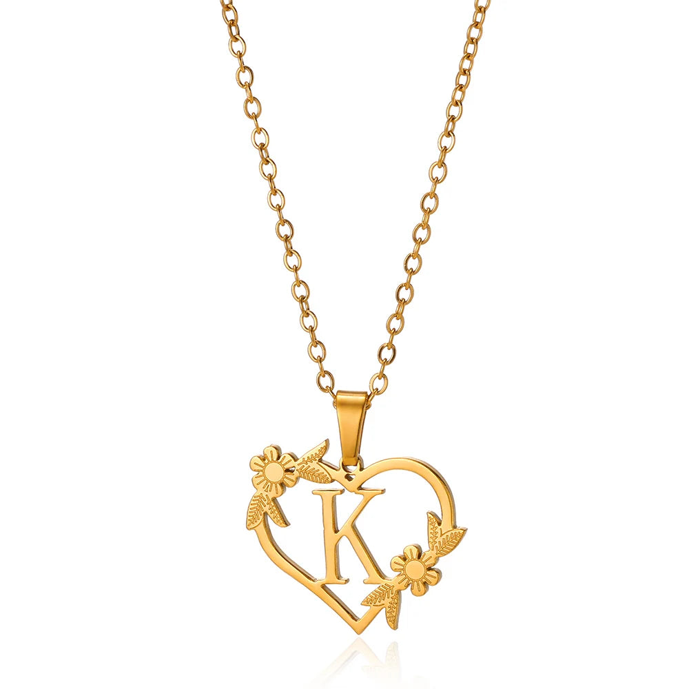 A-Z Initials Heart Pendant