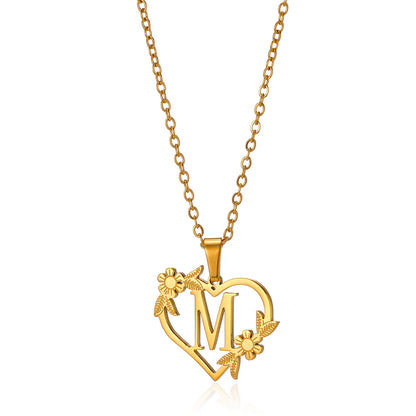 A-Z Initials Heart Pendant