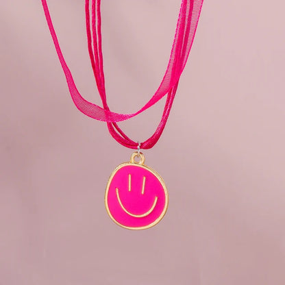 Cute Bohemia Smiley Face Necklaces