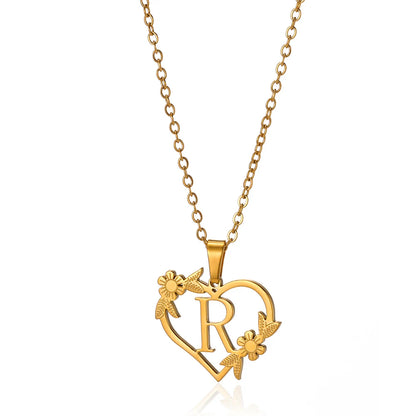 A-Z Initials Heart Pendant