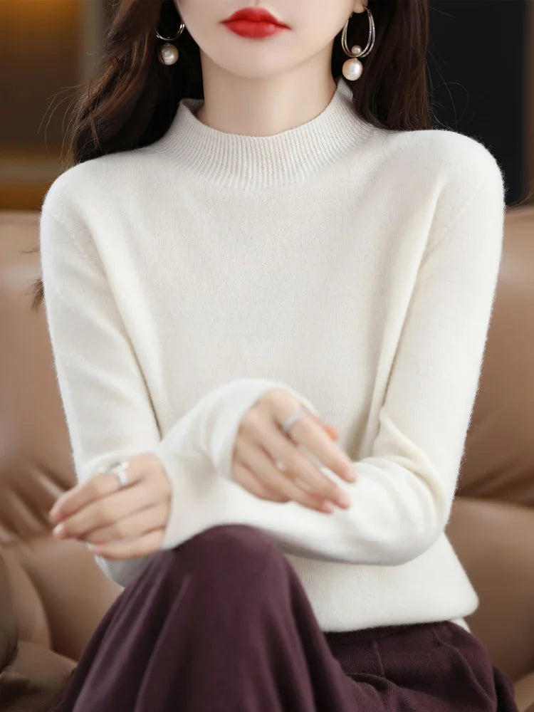 STL's Merino Wool Soft Mock Turtleneck Sweater