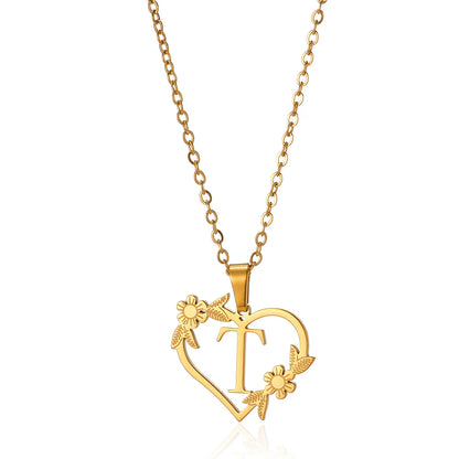 A-Z Initials Heart Pendant