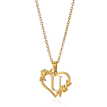 A-Z Initials Heart Pendant