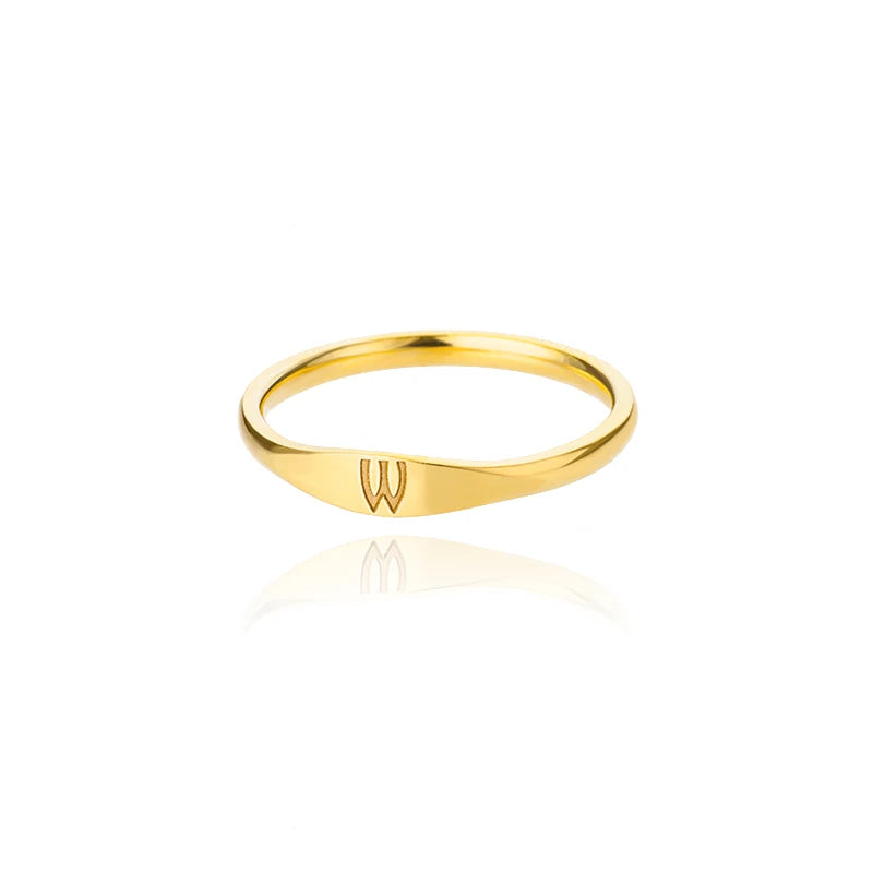 Letter Initials Stackable Ring