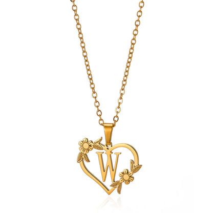 A-Z Initials Heart Pendant