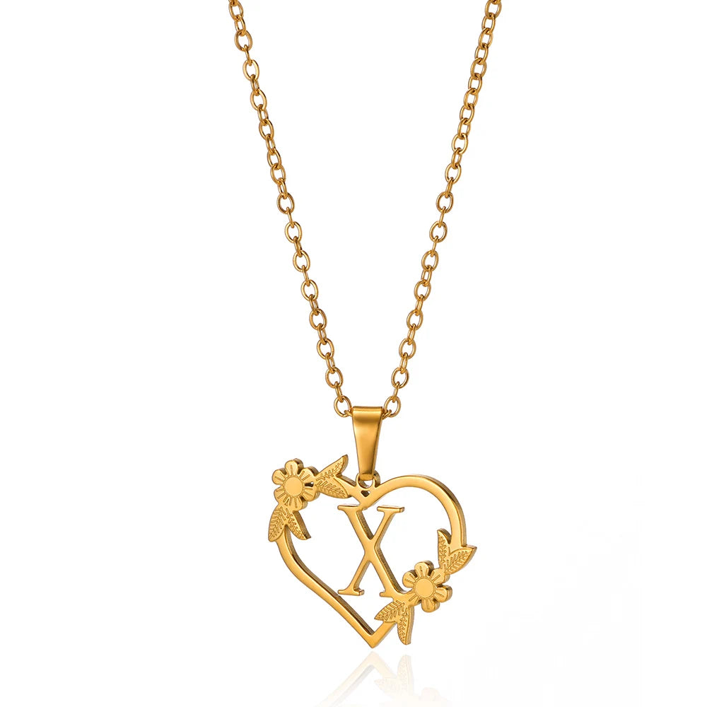 A-Z Initials Heart Pendant