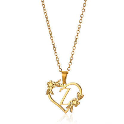 A-Z Initials Heart Pendant