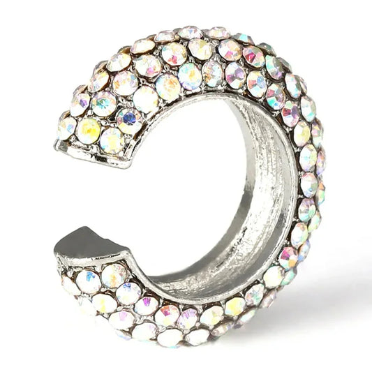 C-Shape Colorful Rhinestones Ear Clips