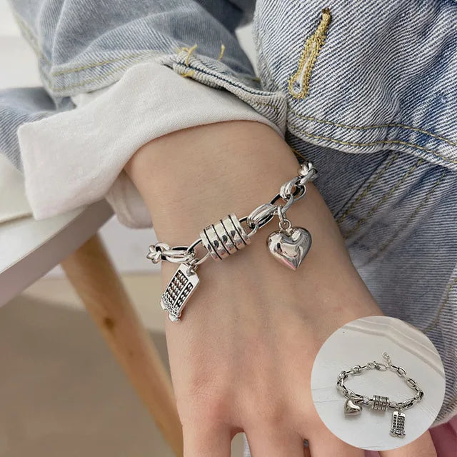 925 Sterling Silver Jewelry Charm Bracelet