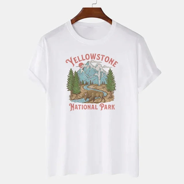 National Park Vintage Mountain Hiking T-Shirts